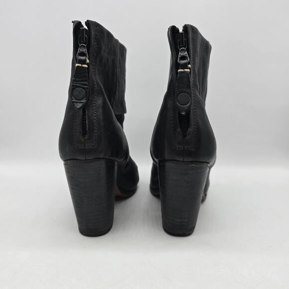 Rag & Bone Newbury Women's Leather Heeled Ankle Boots Booties Black Size 8 - Picture 3 of 10